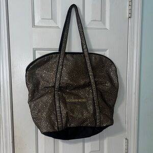 Victoria's Secret Sparkling Tote - Black and Gold